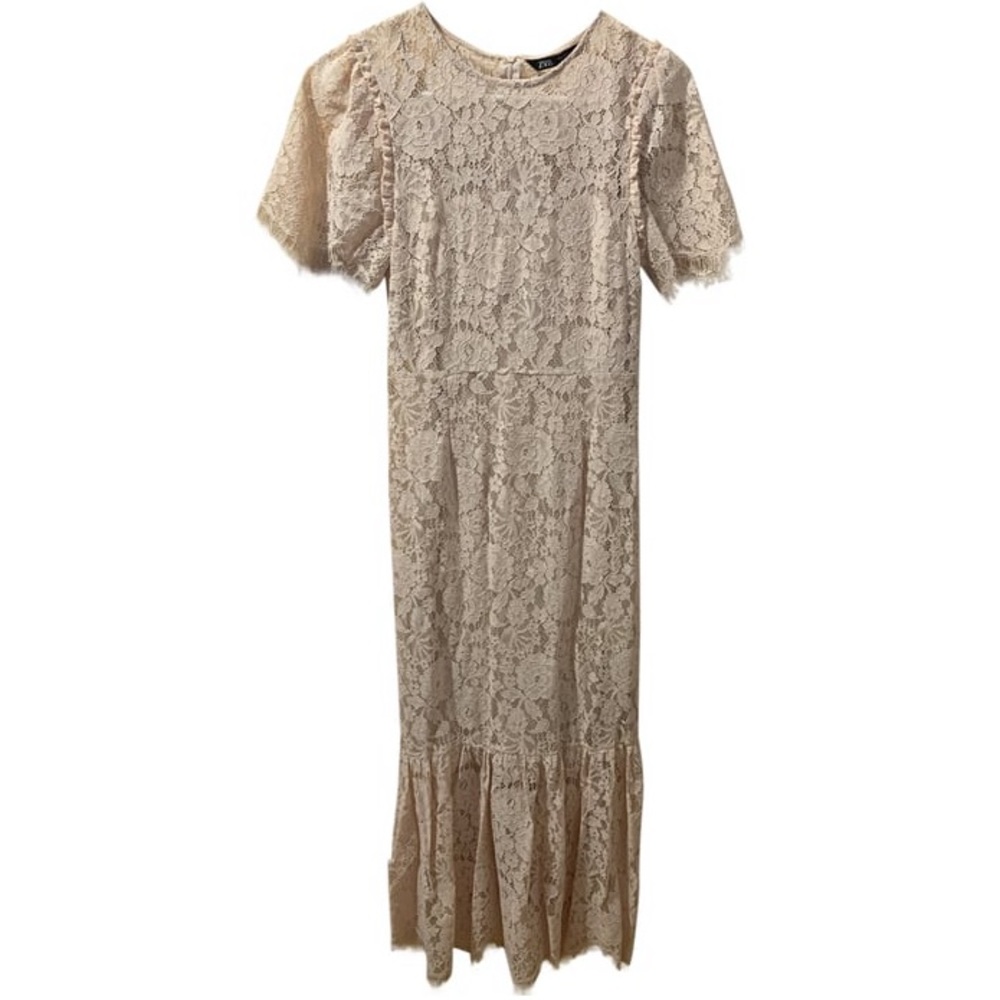 Zara - Pink Floral Lace Dress